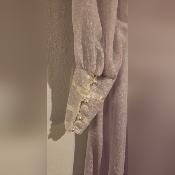 Gunne Sax By Jessica Floral Ruffle Prairie Dress - Picture 4 of 8